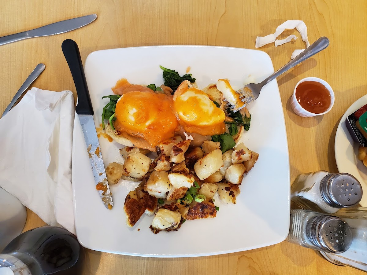 Eggs! Eggs! Eggs! served with potatoes, and choice of toast, pancake, fruit, or Perogies (rye bread 0.95